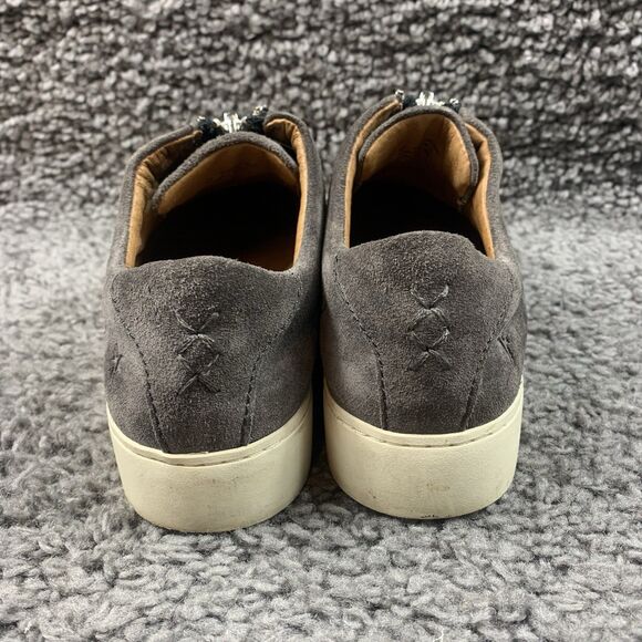 Frye Lena Zip Low Sneaker Shoes Women's Size 6 M Gray Suede - Picture 2 of 8